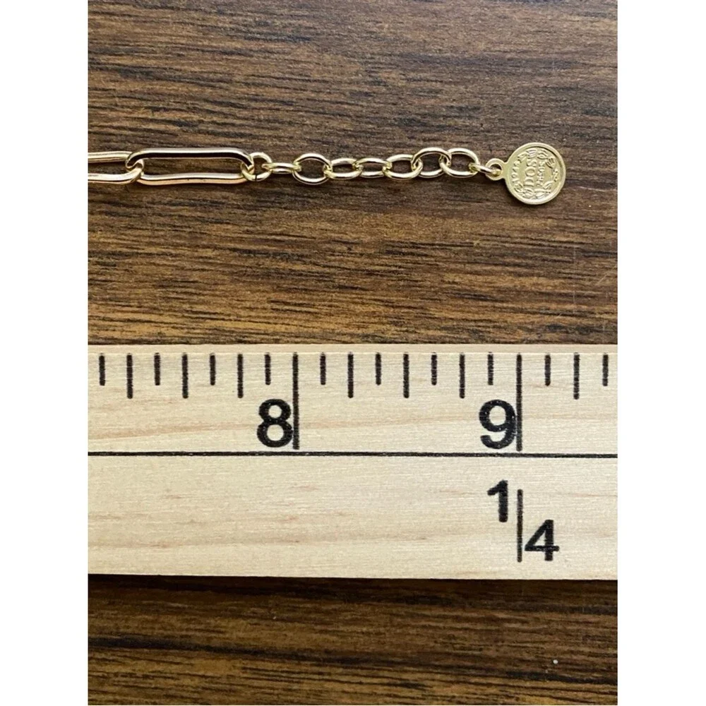 Cable Link Chain Bracelet 8 Inch with 1 Inch Extension Gold Tone Unisex Street